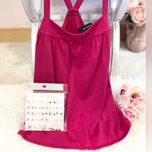 NWT Land’s End Girls Large Strappy Tank Top & Wonder Nation Multi Earrings Set